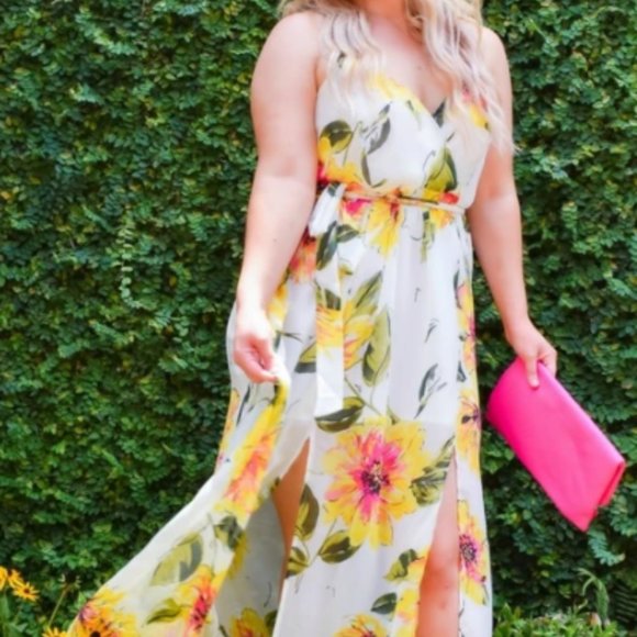 PERSONAL TOUCH FLORAL MAXI DRESS 14/16 - Picture 3 of 5